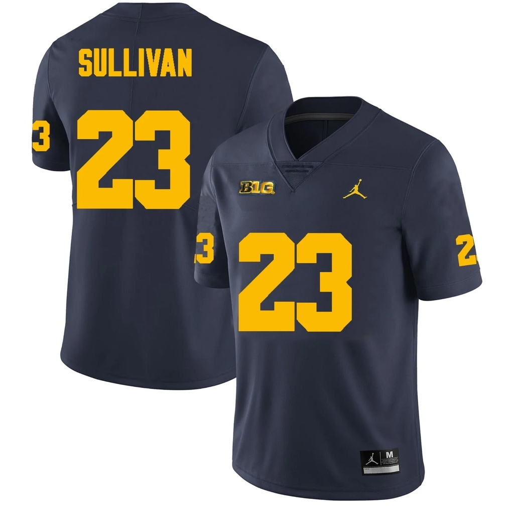 Men's #23 Cole Sullivan Michigan Wolverines College Football Jersey