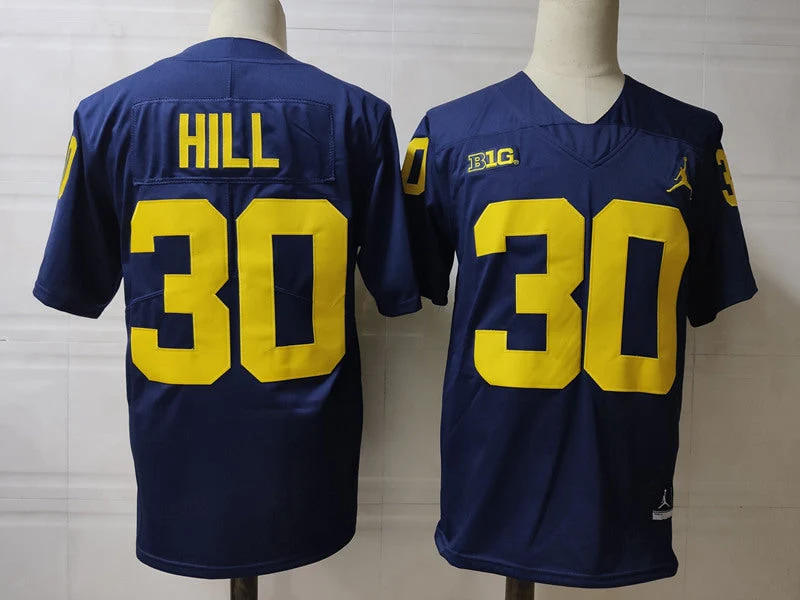 Men's #30 Daxton Hill Michigan Wolverines College Football Jersey