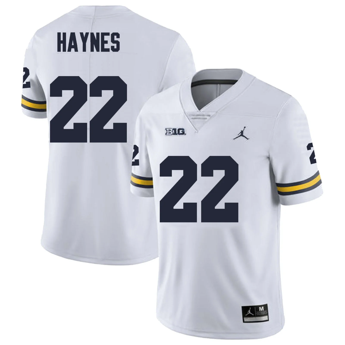 Men's #22 Justice Haynes Michigan Wolverines College Football Jersey
