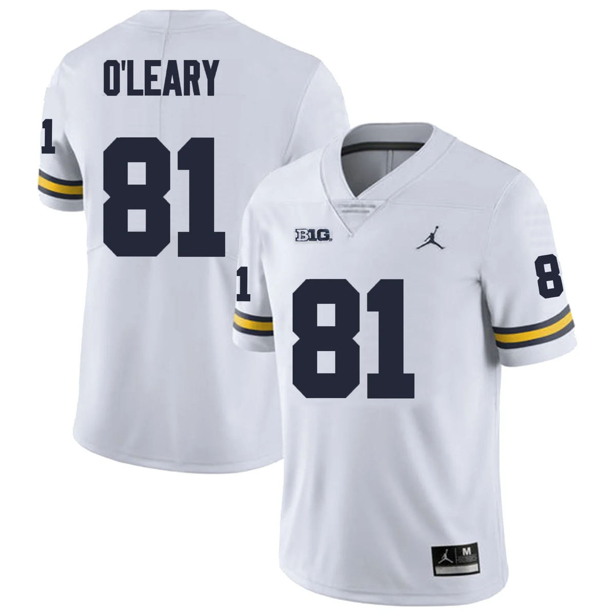 Men's #81 Peyton O’Leary Michigan Wolverines College Football Jersey