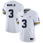 Men's #3 Fredrick Moore JR Michigan Wolverines College Football Jersey