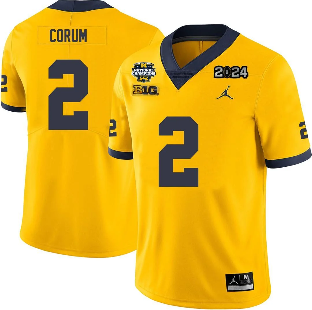Men's #2 Blake Corum Michigan Wolverines College Football Jersey