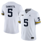 Men's #5 Mike Sainristil Michigan Wolverines College Football Jersey