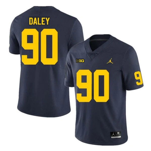 Men's #90 John Henry Daley Michigan Wolverines College Football Jersey