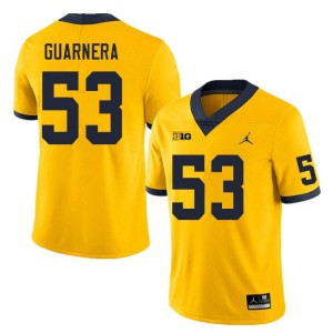 Men's #53 Jake Guarnera Michigan Wolverines College Football Jersey