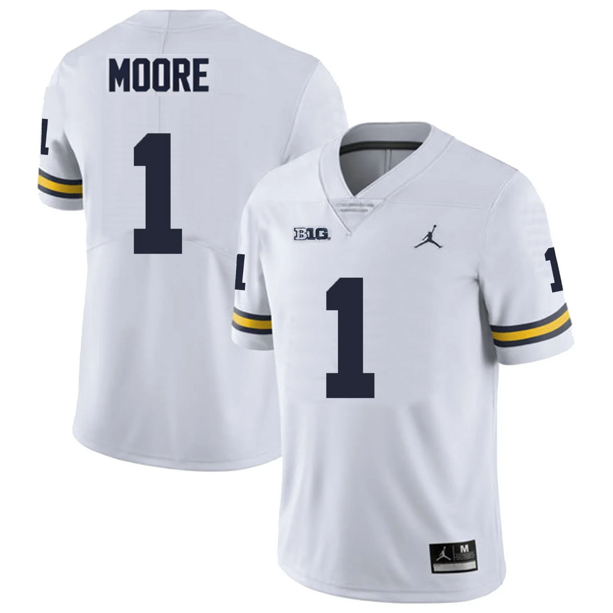 Men's #1 Rod Moore Michigan Wolverines College Football Jersey